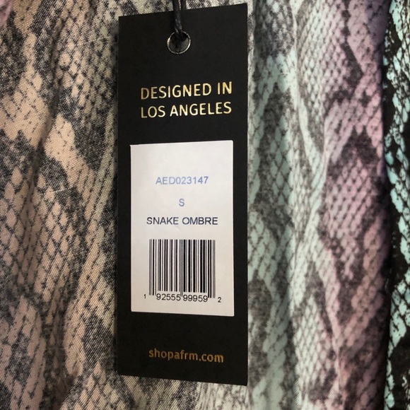 AFRM Snake Ombré Violaine Long Sleeve Dress - Picture 8 of 12